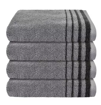 Полотенце для рук Chiemsee Set Miami 4-teilig, 50x1x100 см цвет anthrazit und silber