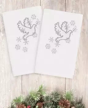 Полотенце для рук Christmas Dove из 100% турецкого хлопка Linum Home, белый