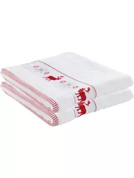 Полотенце для рук Erwin Mller 2er Pack, цвет wei/rot