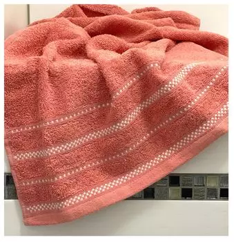 Полотенце для рук Полотенце для душа Банное полотенце Махровая ткань 100% хлопок Полотенца для рук Тип674 Розовый Набор из 2 полотенец для душа 140 x 70 см heimtexland