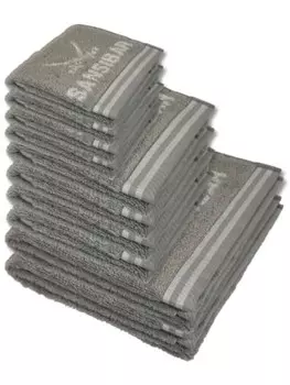 Полотенце для рук Sansibar Frottier Serie Doubleface, цвет silber/wei