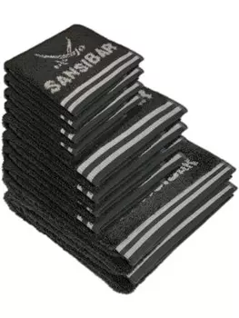 Полотенце для рук Sansibar Frottier Serie Doubleface, цвет anthrazit/silber