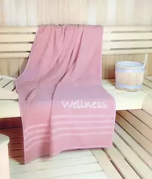 Полотенце для сауны KiNZLER "Wellness, Sauna - 90/200 см", (1 шт.), легкое качество, различные дизайны, также в комплекте из 2 шт 90х200 см (1 шт.), розовый