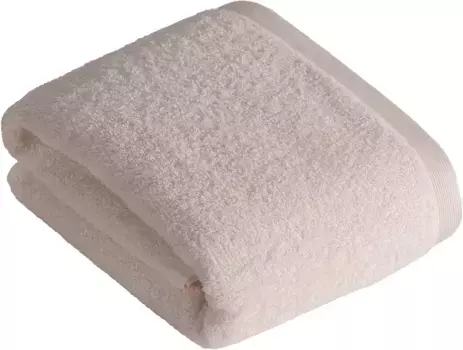 Полотенце для сауны Vossen "High Line", (1 шт.), с вышивкой логотипа 100х150 см (1 шт.), слоновая кость