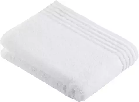Полотенце для сауны Vossen "Vienna Style Supersoft", (1 шт.), с каймой 100х150 см (1 шт.), белый