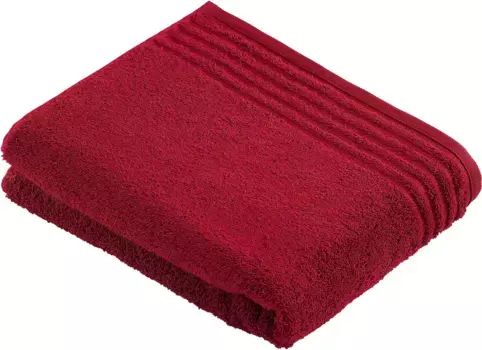 Полотенце для сауны Vossen "Vienna Style Supersoft", (1 шт.), с каймой 100х150 см (1 шт.), цвет rubin