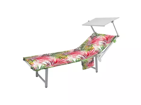 Полотенце для шезлонга Daunex Microvelour Ferns 100180, мультиколор/зеленый