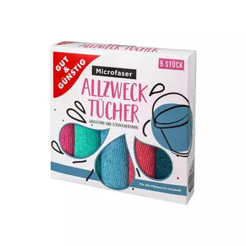 Полотенце для ванной COFI 1453 100er Pack Mikrofasertuch Allzweck Reinigungstuch Putztuch 32x32cm, разноцветный