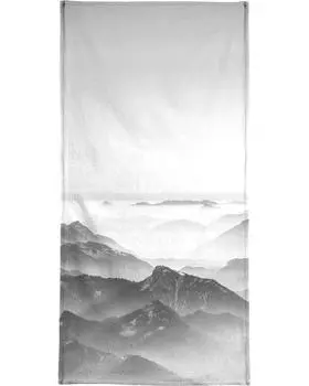 Полотенце для ванной Juniqe Balloon Ride over the Alps 2, цвет Grau & Schwarz