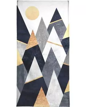 Полотенце для ванной Juniqe Fancy Mountains, цвет Gelb & Grau