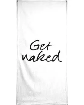 Полотенце для ванной Juniqe Get Naked, цвет Schwarz & Wei