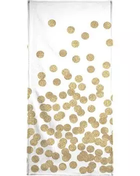 Полотенце для ванной Juniqe Gold Glitter, цвет Gelb & Wei