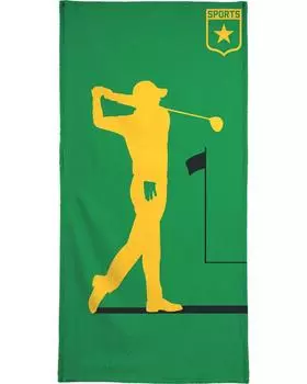 Полотенце для ванной Juniqe Golf, цвет Gelb & Grn