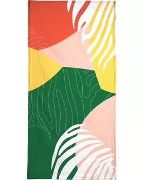 Полотенце для ванной Juniqe Jungle Orange, цвет Gelb & Grn