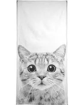 Полотенце для ванной Juniqe Kitten Classic, цвет Schwarz & Wei