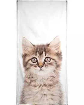 Полотенце для ванной Juniqe Kitten II, цвет Braun & Grau