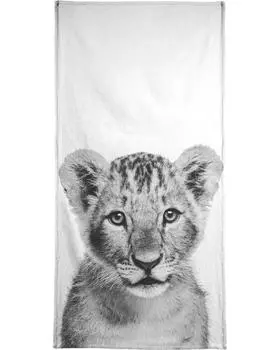Полотенце для ванной Juniqe Lion Cub II Classic, цвет Schwarz & Wei