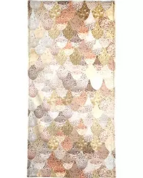 Полотенце для ванной Juniqe Mermaid Gold, цвет Cremewei & Gelb
