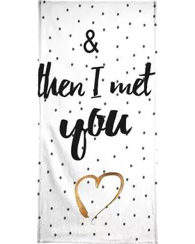 Полотенце для ванной Juniqe Met You, цвет Gelb & Schwarz