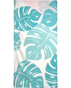 Полотенце для ванной Juniqe Monstera Rosy, цвет Grn & Rosa