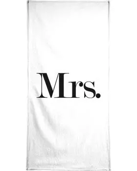 Полотенце для ванной Juniqe Mrs., цвет Schwarz & Wei