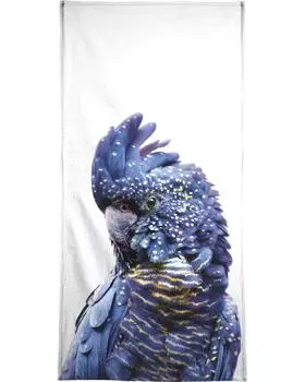 Полотенце для ванной Juniqe Print 451, цвет Blau & Wei