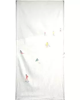 Полотенце для ванной Juniqe Skibakken, цвет Braun & Cremewei