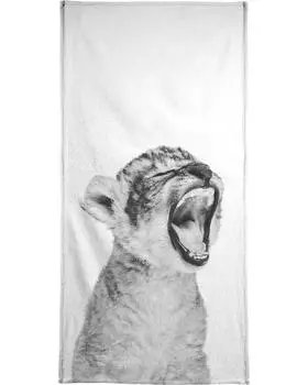 Полотенце для ванной Juniqe Sleepy Leopard Classic, цвет Schwarz & Wei