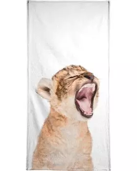 Полотенце для ванной Juniqe Sleepy Leopard, коричневый