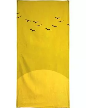 Полотенце для ванной Juniqe Sonnentanz, желтый