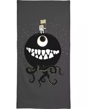 Полотенце для ванной Juniqe Space Oddity, цвет Grau & Schwarz