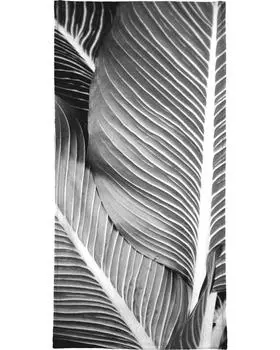 Полотенце для ванной Juniqe Tropical Leaves, цвет Grau & Schwarz