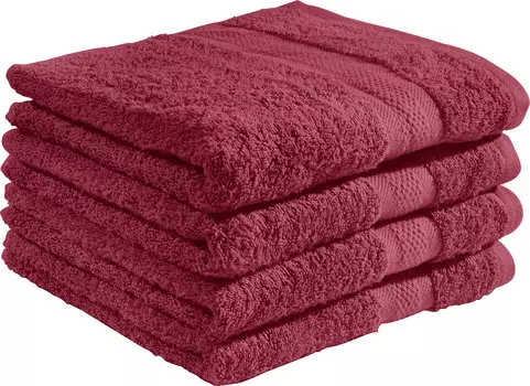 Полотенце для ванной REDBEST 4er Pack Chicago, цвет weinrot