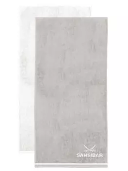 Полотенце для ванной Sansibar Frottier Serie Doubleface, цвет silber/offwhite