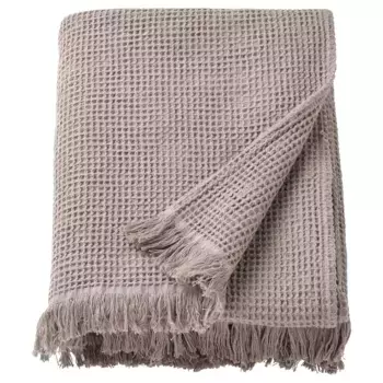 Полотенце для ванной, светло-серый/коричневый, 100x150 см, VALLASN IKEA