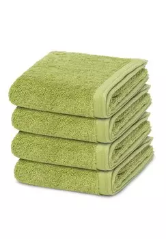 Полотенце для ванной Vossen 4 X Gstetuch im Set Vegan Life, цвет Avocado