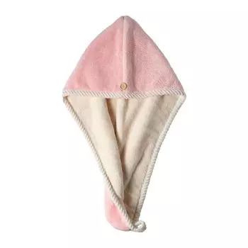 Полотенце для волос Oblique Unique, 2 шт., полотенце-тюрбан для головы, быстросохнущее, светло-синее, фиолетовое, в наборе Stuttg, розовый