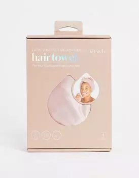 Полотенце для волос с атласной оберткой Kitsch, румяна, Blush