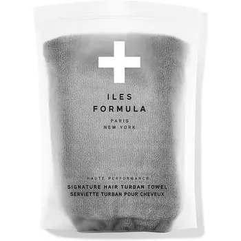 Полотенце для волос серое Iles Formula