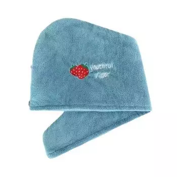 Полотенце для волос, супервпитывающий мягкий коралловый флис для взрослых женщин, мультяшная микрофибра для дома, темно-синий Stuttg, мультиколор