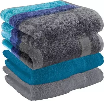 Полотенце Erwin Mll шт 4er-Pack 163416, 50x1x100 см цвет trkis/anthrazit/grau