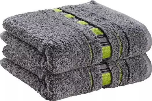 Полотенце Erwin Mller 2er-Pack 201787, 50x1x100 см цвет grau/grn