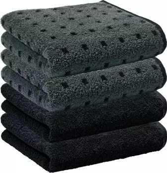 Полотенце Erwin Mller 4er-Pack 208073, 50x1x100 см, темно-серый