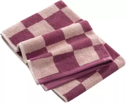 Полотенце Esprit "Кубик", (2 шт.), шахматный дизайн 50х100 см (2 шт.), цвет blackberry
