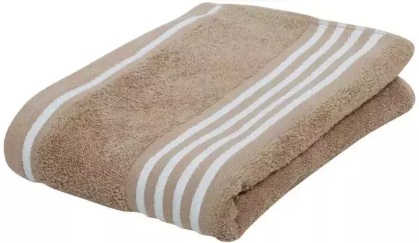 Полотенце Gzze "Рио", (1 шт.), с тонкой полосатой каймой 70х140 см (1 шт.), цвет nougat