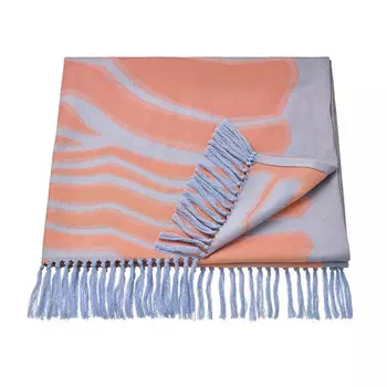 Полотенце Ikea Bastua 90x180 см, голубой/оранжевый