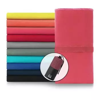 Полотенце из микрофибры Blumtal - компактные полотенца из микрофибры, сверхлегкие и быстросохнущие, спортивное полотенце, дорожное полотенце, пляжное полотенце, банное полотенце из микрофибры, розовое, 140 х 70 см., розовый