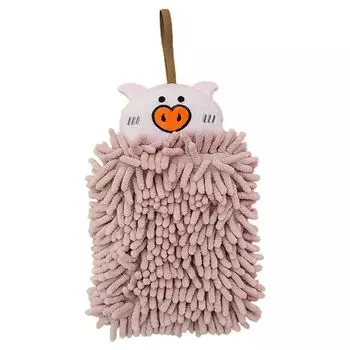 Полотенце из синели с подвесной веревкой, быстросохнущее, мягкое, с милым мультяшным дизайном, идеальные принадлежности для кухни и ванной комнаты - маленькая утка Stuttg, мультиколор