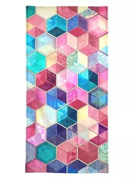 Полотенце Juniqe, цвет bunt & rosa