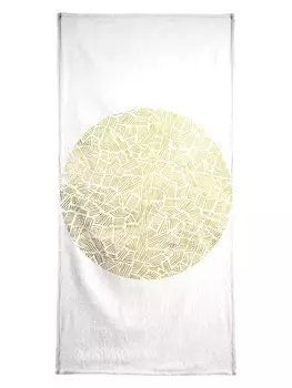 Полотенце Juniqe, цвет gelb & wei